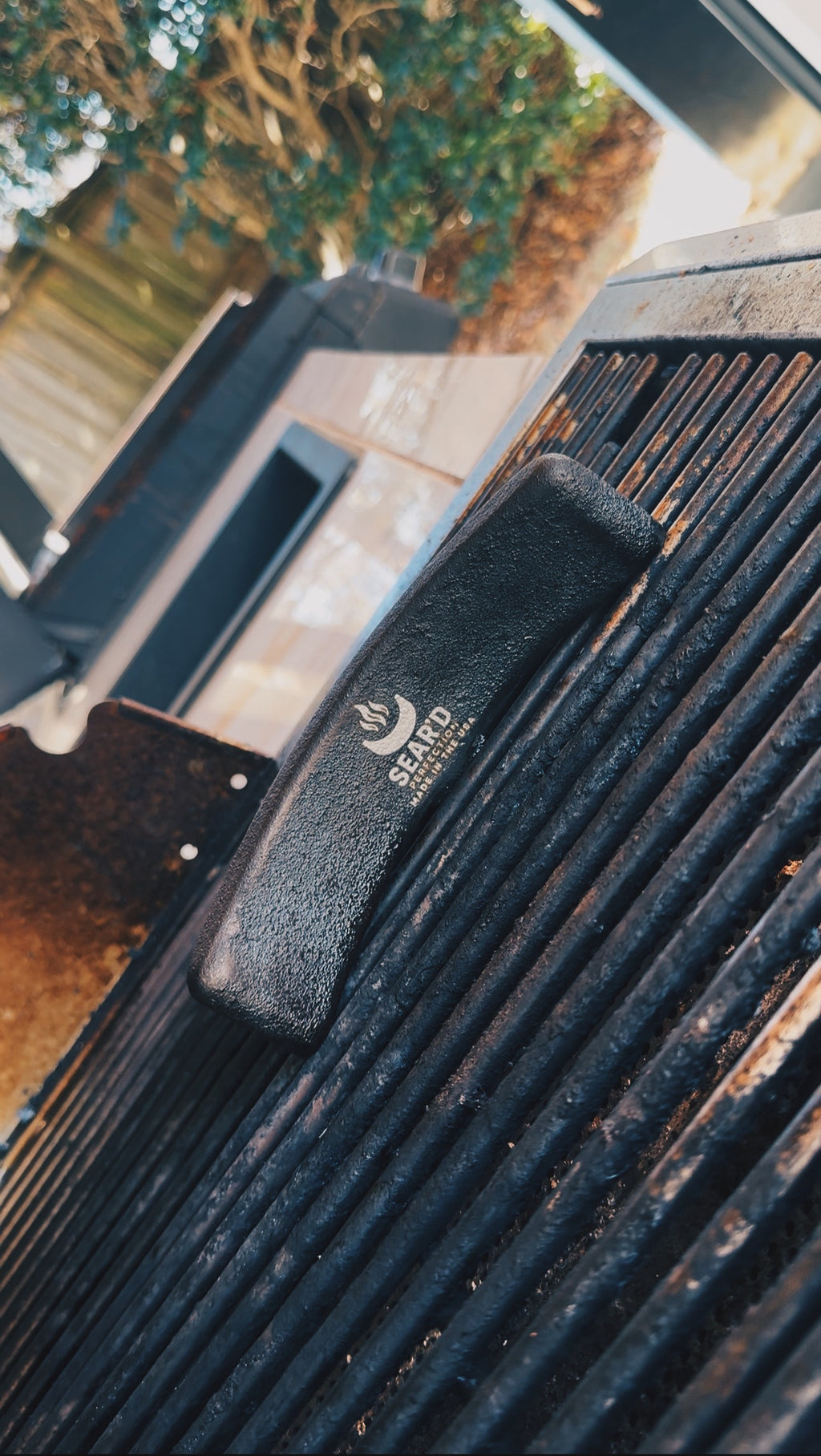 Side-Searing Cast Iron Grill Press